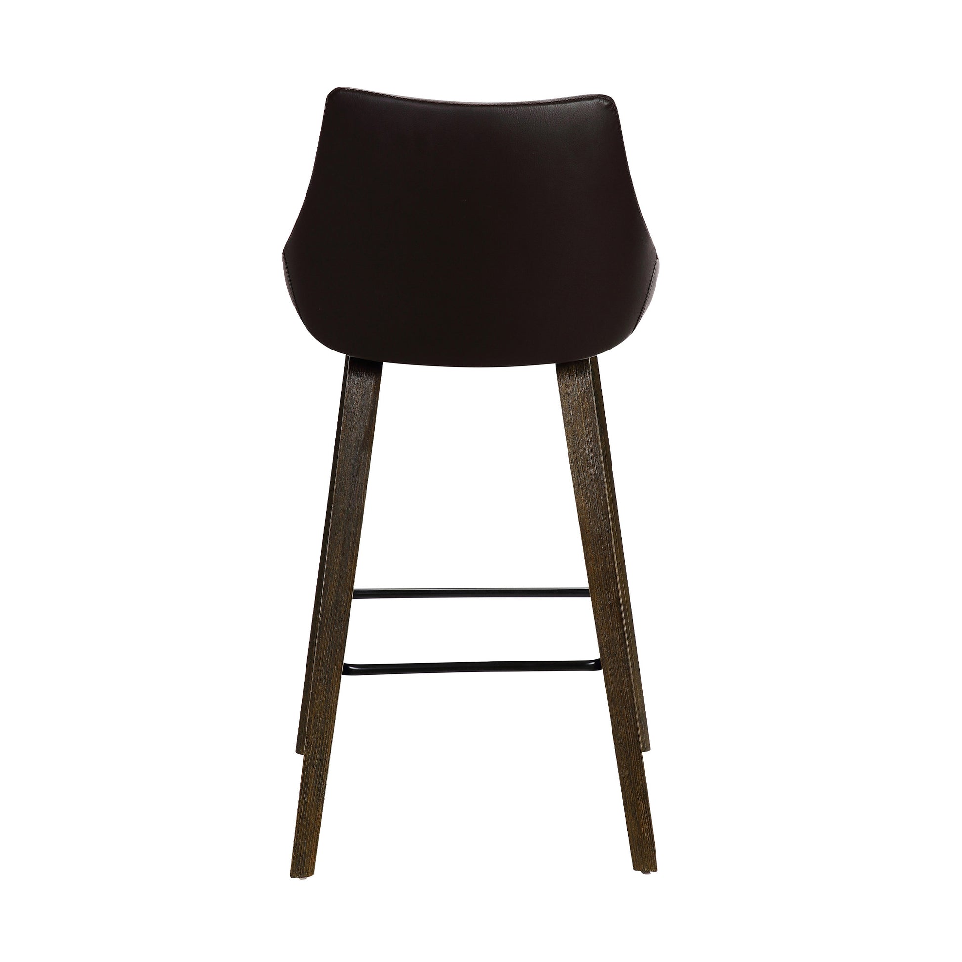 26" Brown Iron Counter Height Bar Chair-5