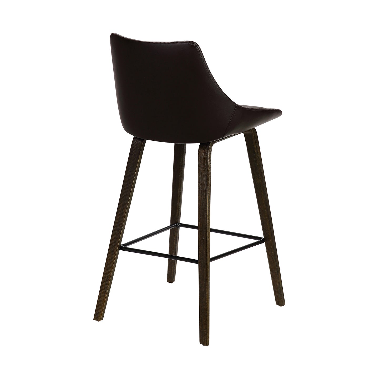 26" Brown Iron Counter Height Bar Chair-4