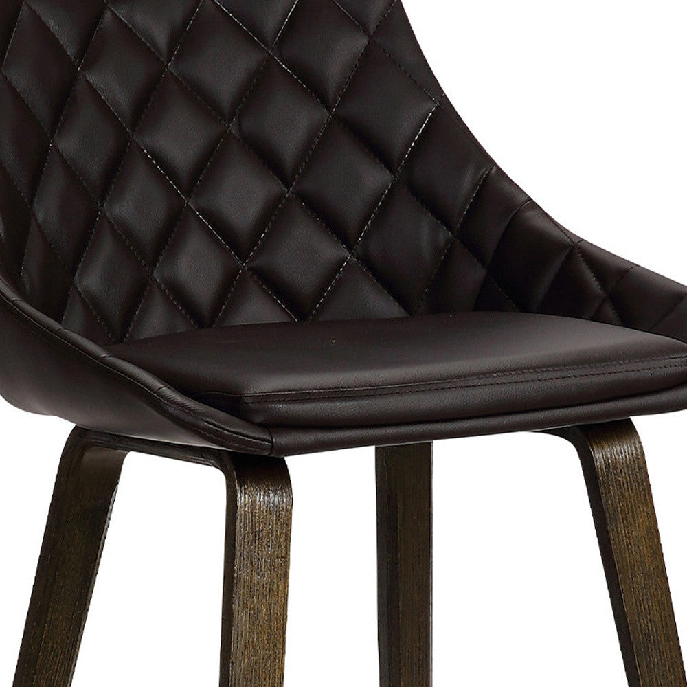 26" Brown Iron Counter Height Bar Chair-6