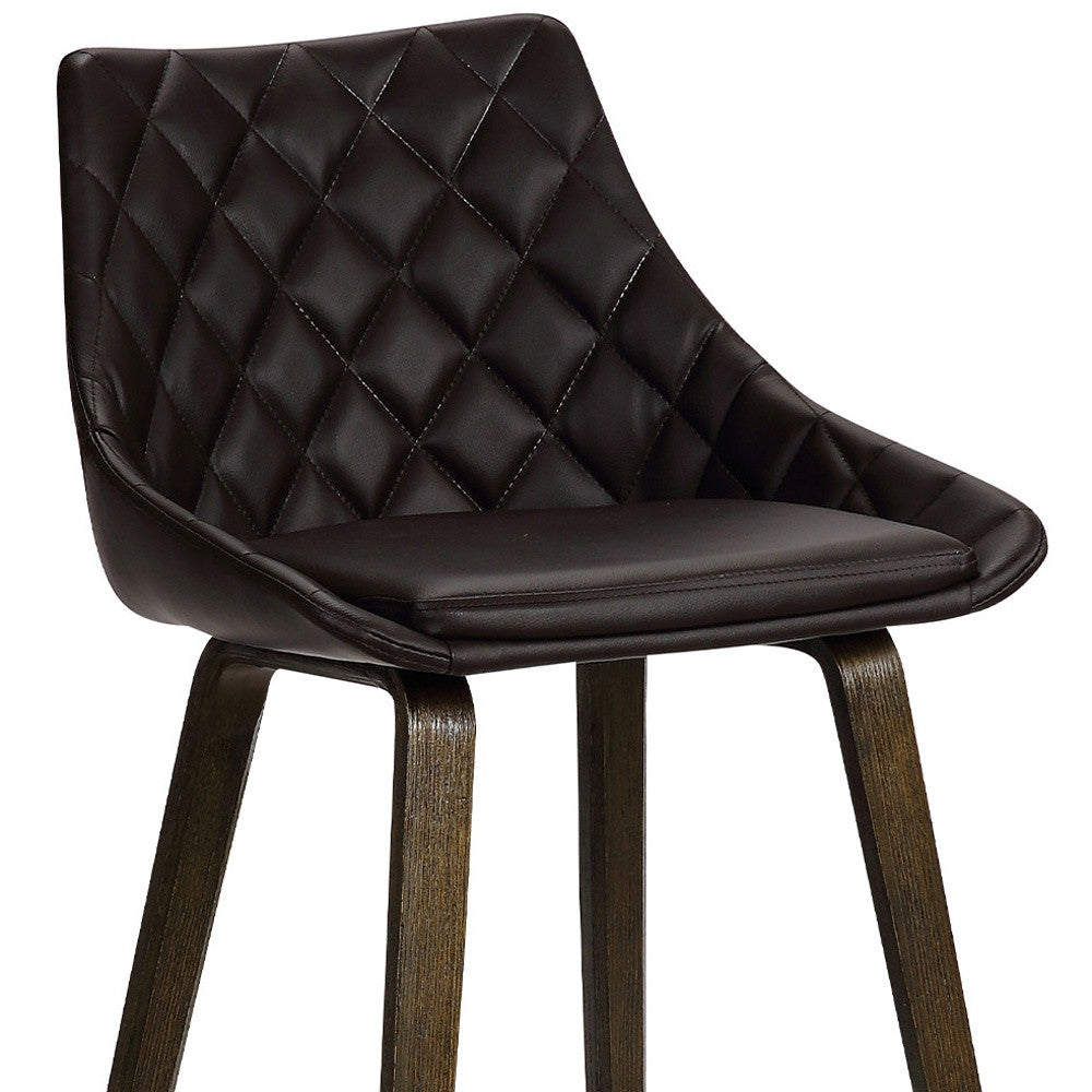 26" Brown Iron Counter Height Bar Chair-7
