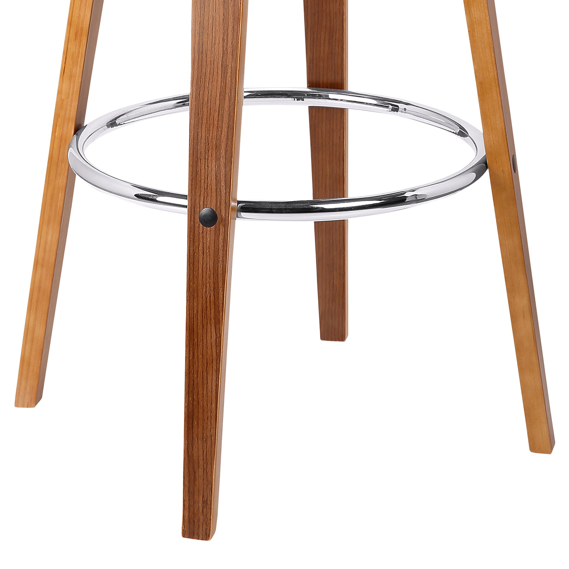26" Brown Iron Swivel Low Back Counter Height Bar Chair-6