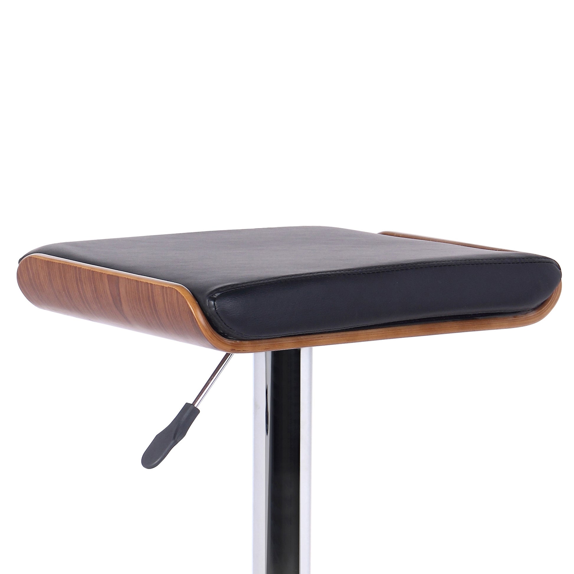 24" Black And Silver Iron Backless Adjustable Height Bar Chair-3