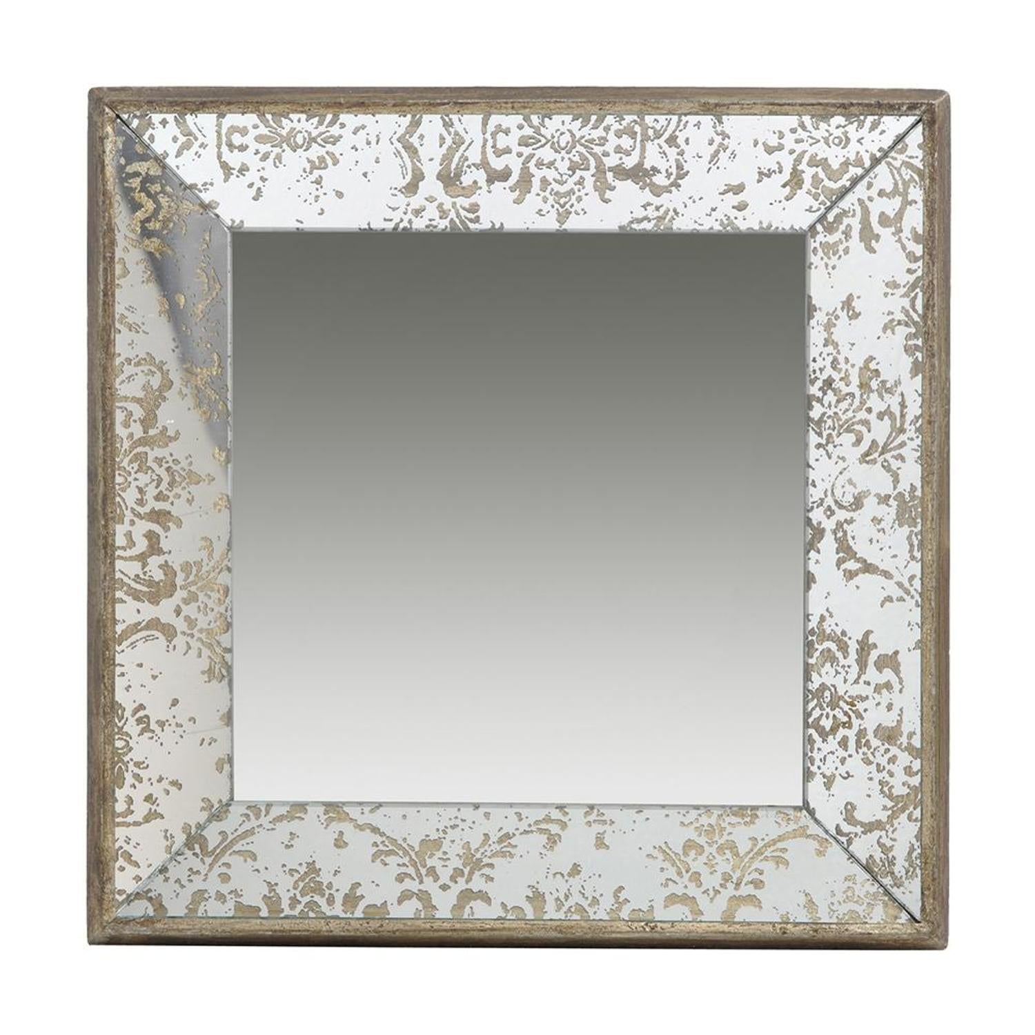 15" Square Vintage Style Wall Mounted Accent Mirror-1