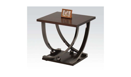 23" Black and Brown End Table-1