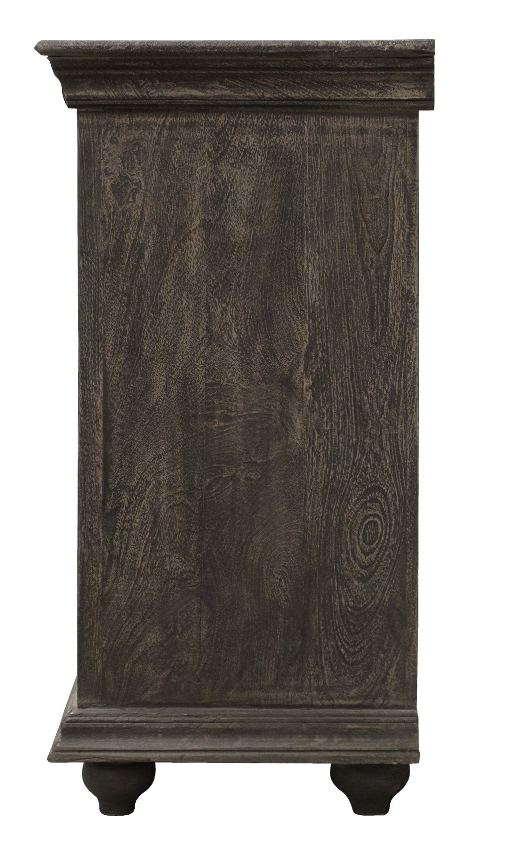 71" Distressed Gray Solid Wood Sideboard with Four Doors-5