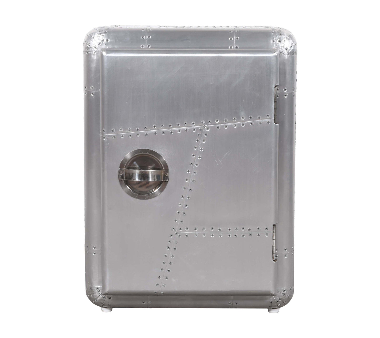 18" Silver Aluminum Standard Accent Cabinet With One Shelf-2