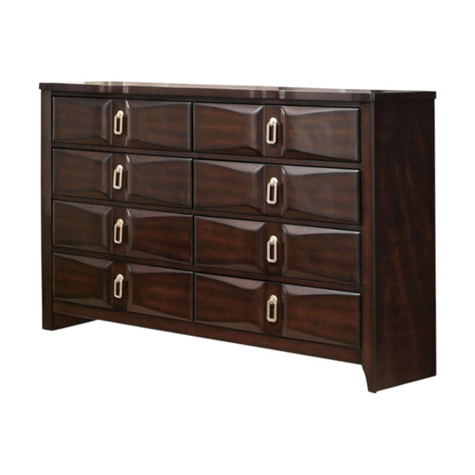 59" Espresso Eight Drawer Double Dresser-1