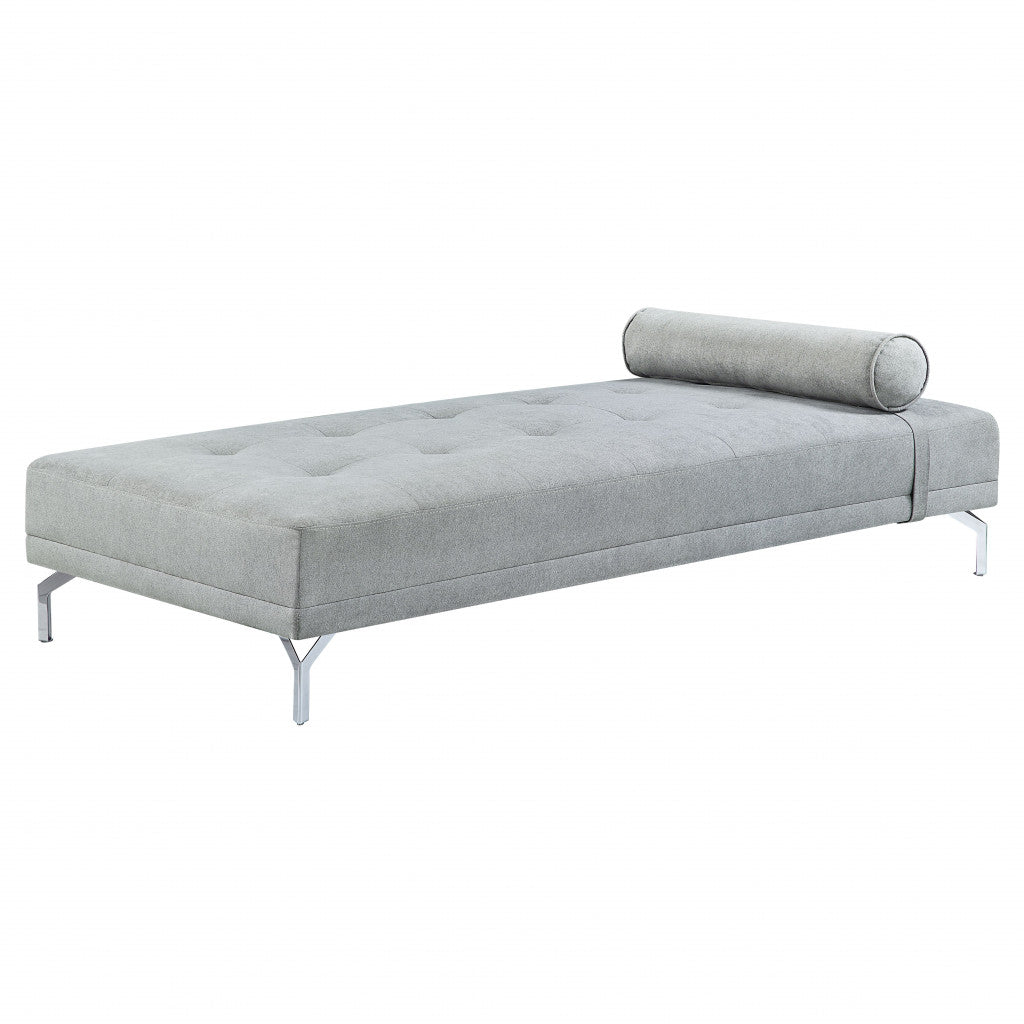 74" Gray Velvet Sofa And Toss Pillow With Black Legs-1