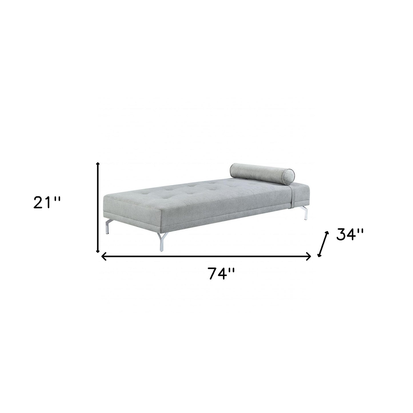 74" Gray Velvet Sofa And Toss Pillow With Black Legs-4