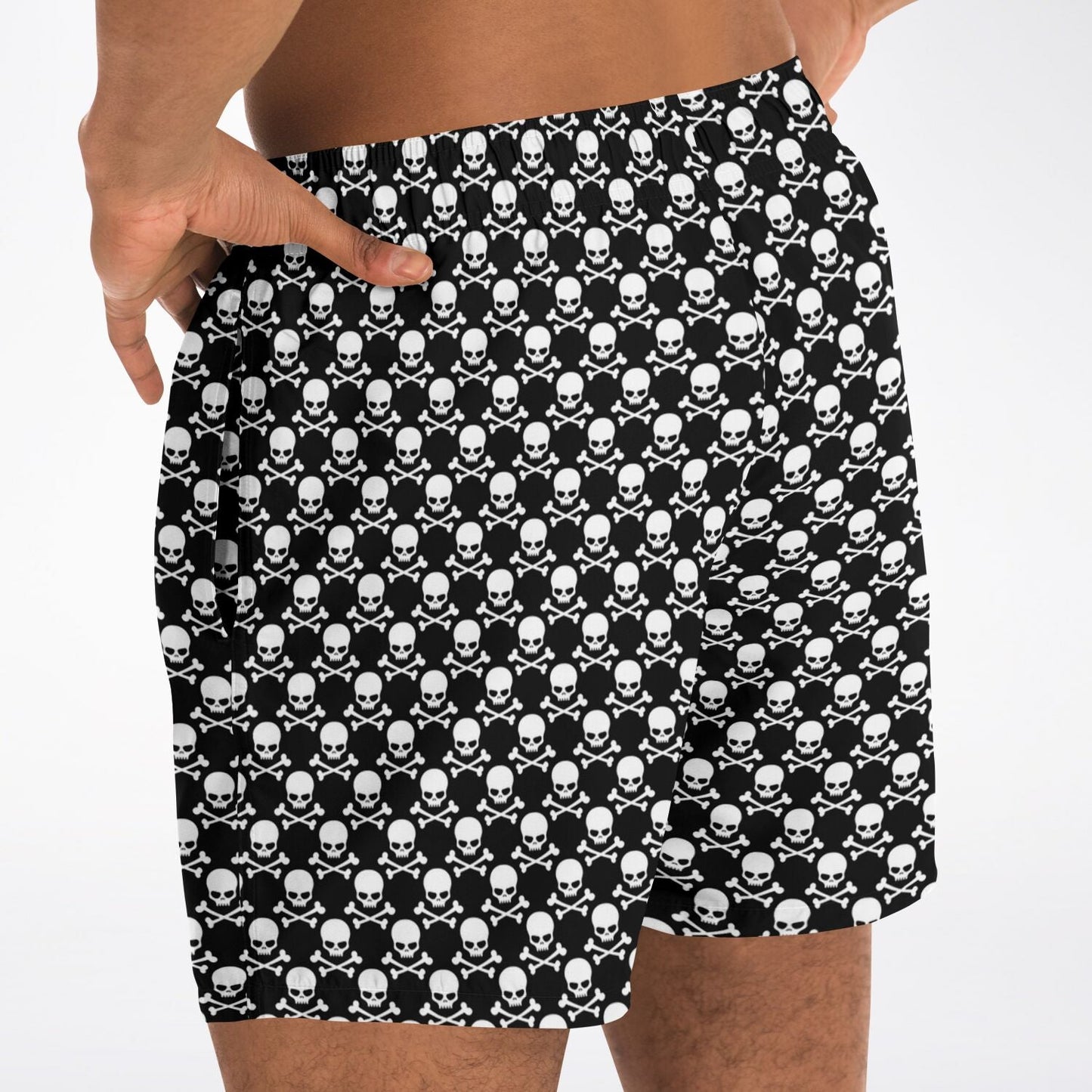 Rad Palm Crossbones Men's Swim Trunks