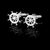 Men's Trendy Rudder Cufflinks and Tie Clip Set