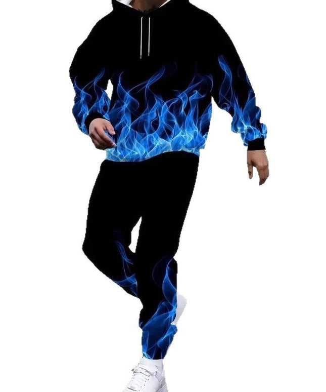 Men's Fashion Trendy Casual All-matching Hooded Sweatshirt And Sweatpants Suit