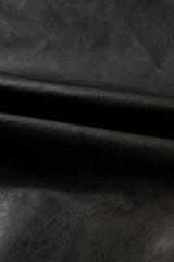 Faux Leather Button-Front Boxy Jacket
