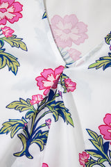 Mae Knot Bubble Sleeve Blouse