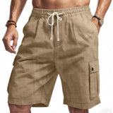 Cargo Bamboo Linen Beach Casual Shorts
