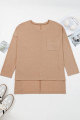 Abby Shoulder Knit Tunic PLUS Top