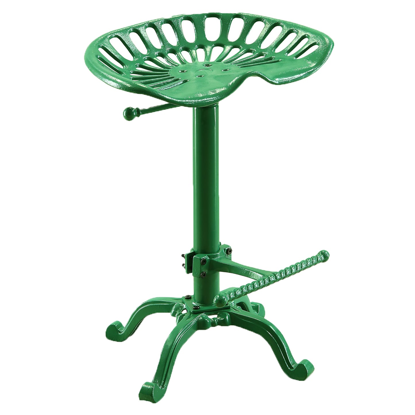 23" Green Iron Backless Adjustable Height Bar Chair-0