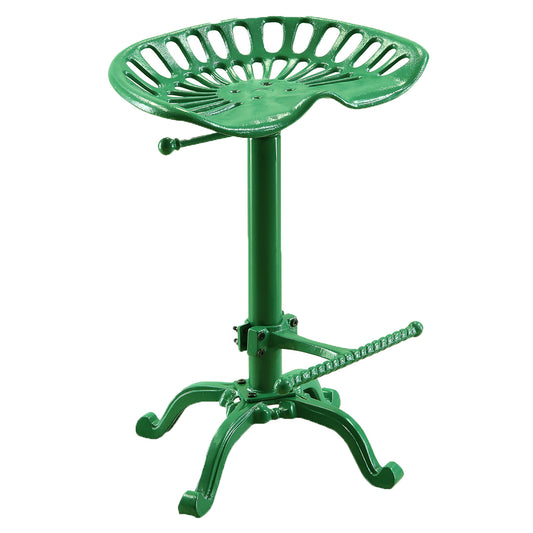 23" Green Iron Backless Adjustable Height Bar Chair-0