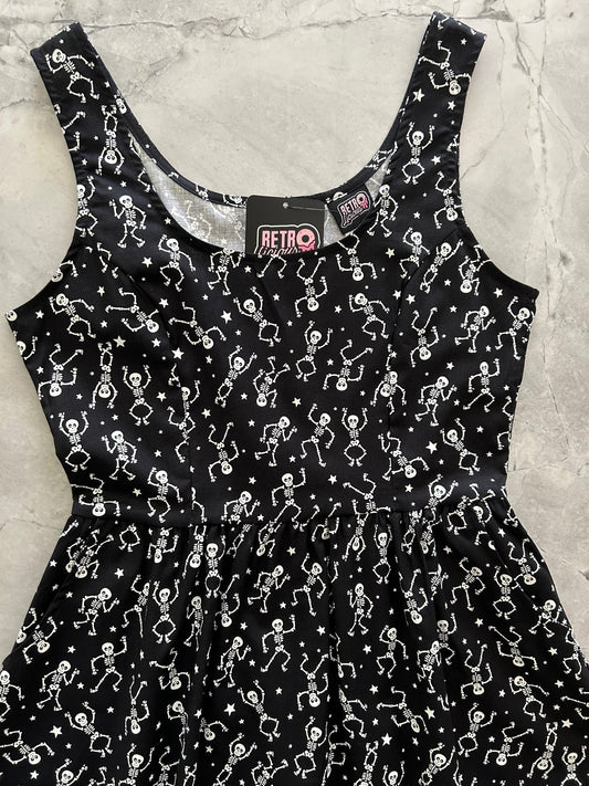 Glow in the Dark Dancing Skeletons Fit & Flare Dress