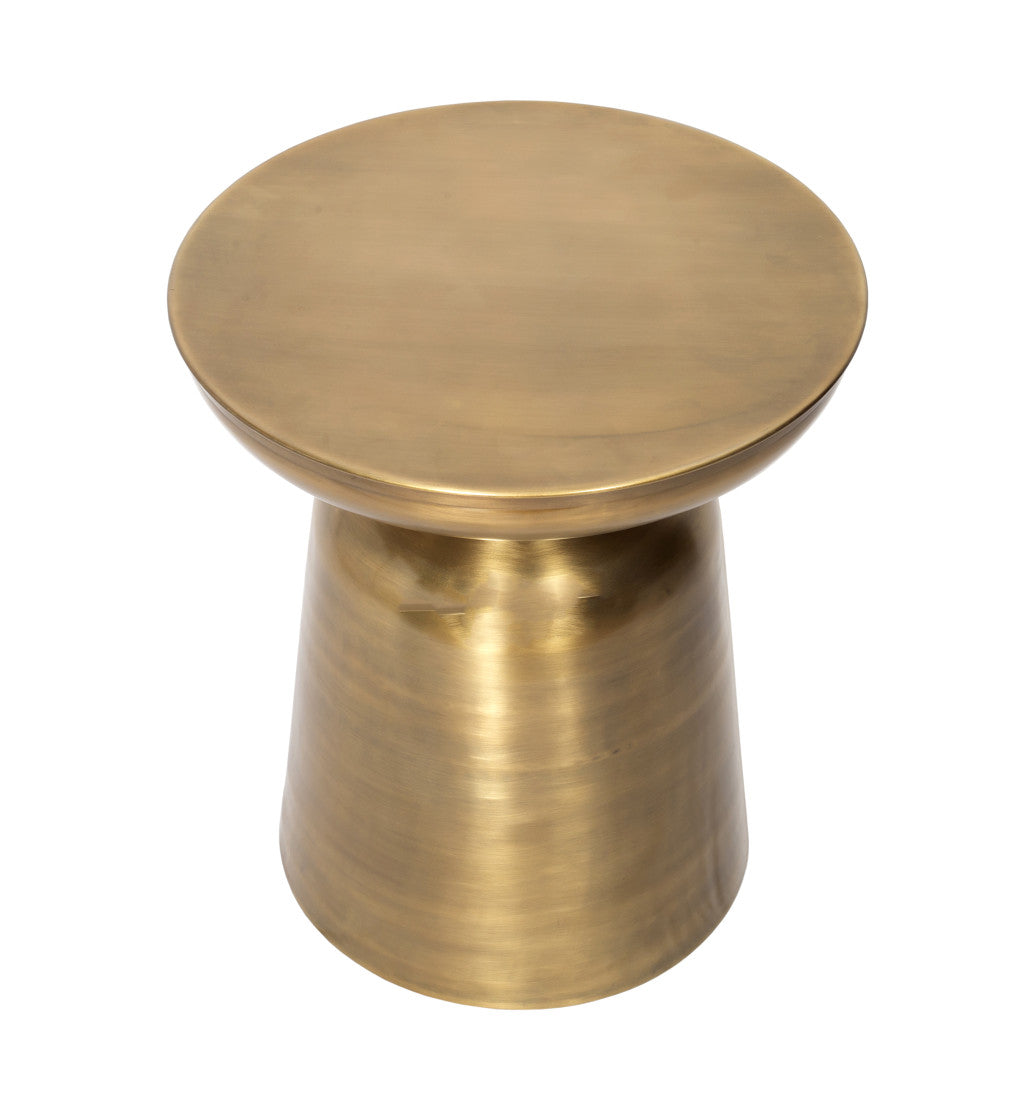 19" Gold Iron Round End Table-3