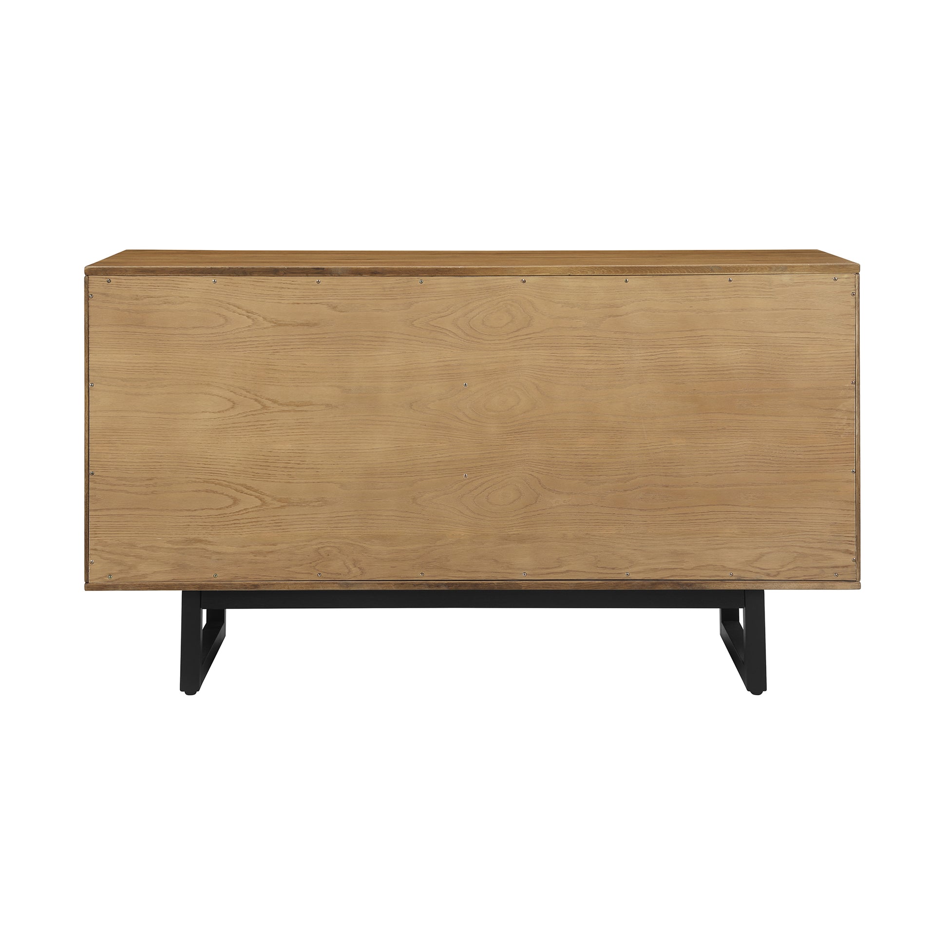 59" Brown Solid Wood Four Drawer Double Dresser-3