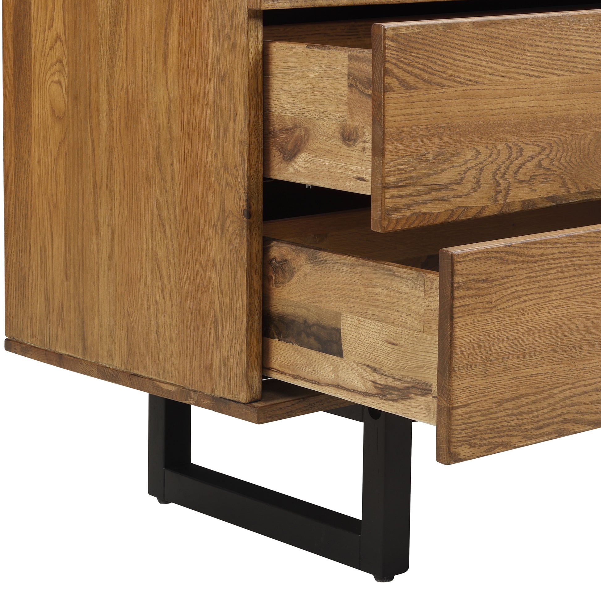 59" Brown Solid Wood Four Drawer Double Dresser-4