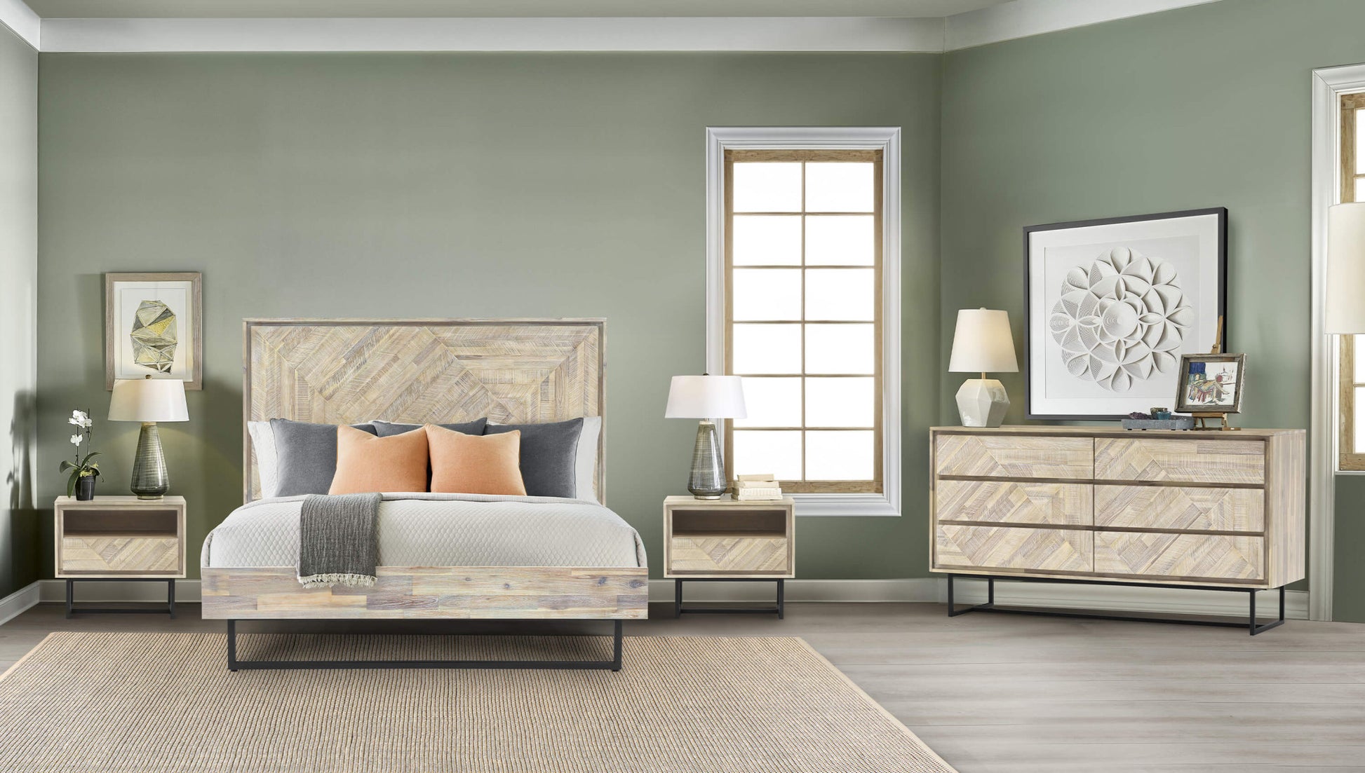 61" Natural Solid Wood Six Drawer Double Dresser-8