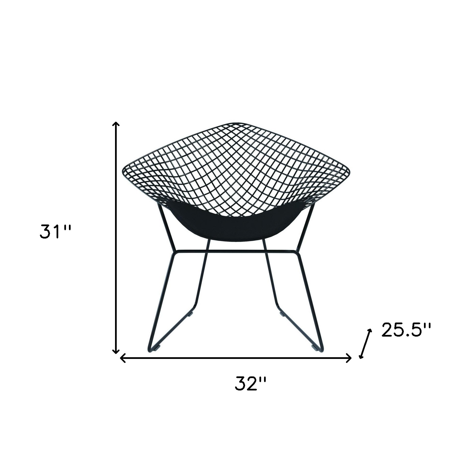 32" Black Lounge Chair-5