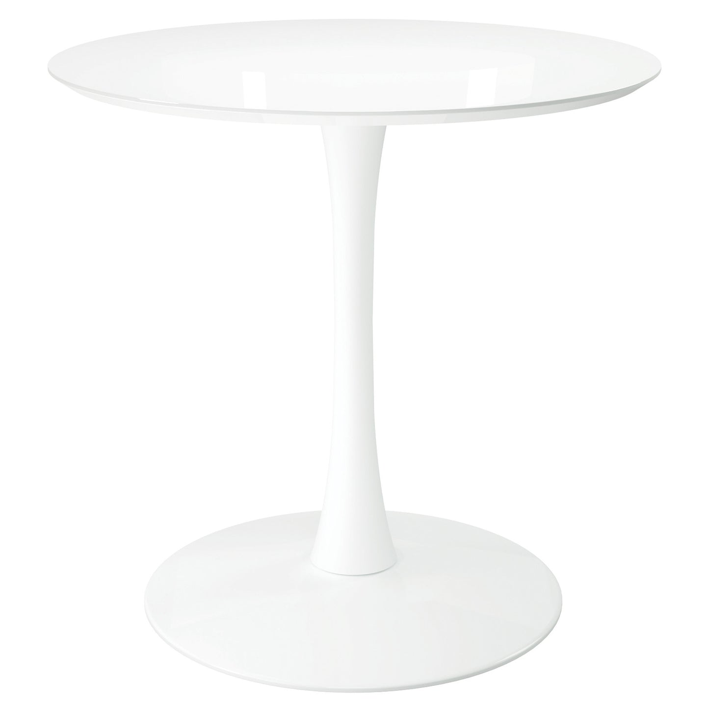 32" White Metal Dining Table-0