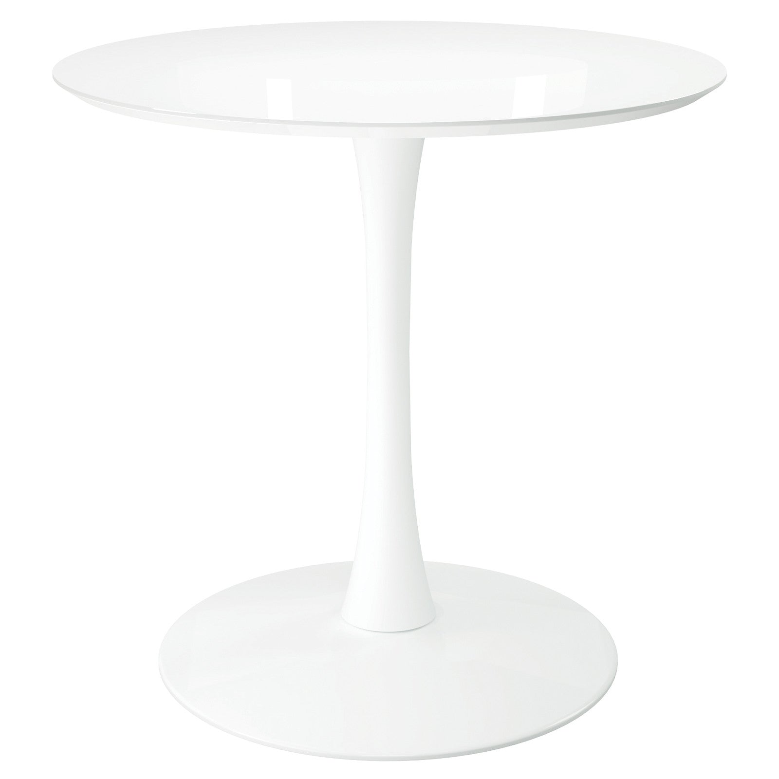 32" White Metal Dining Table-0