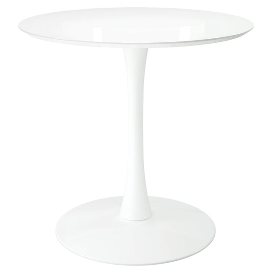 32" White Metal Dining Table-0