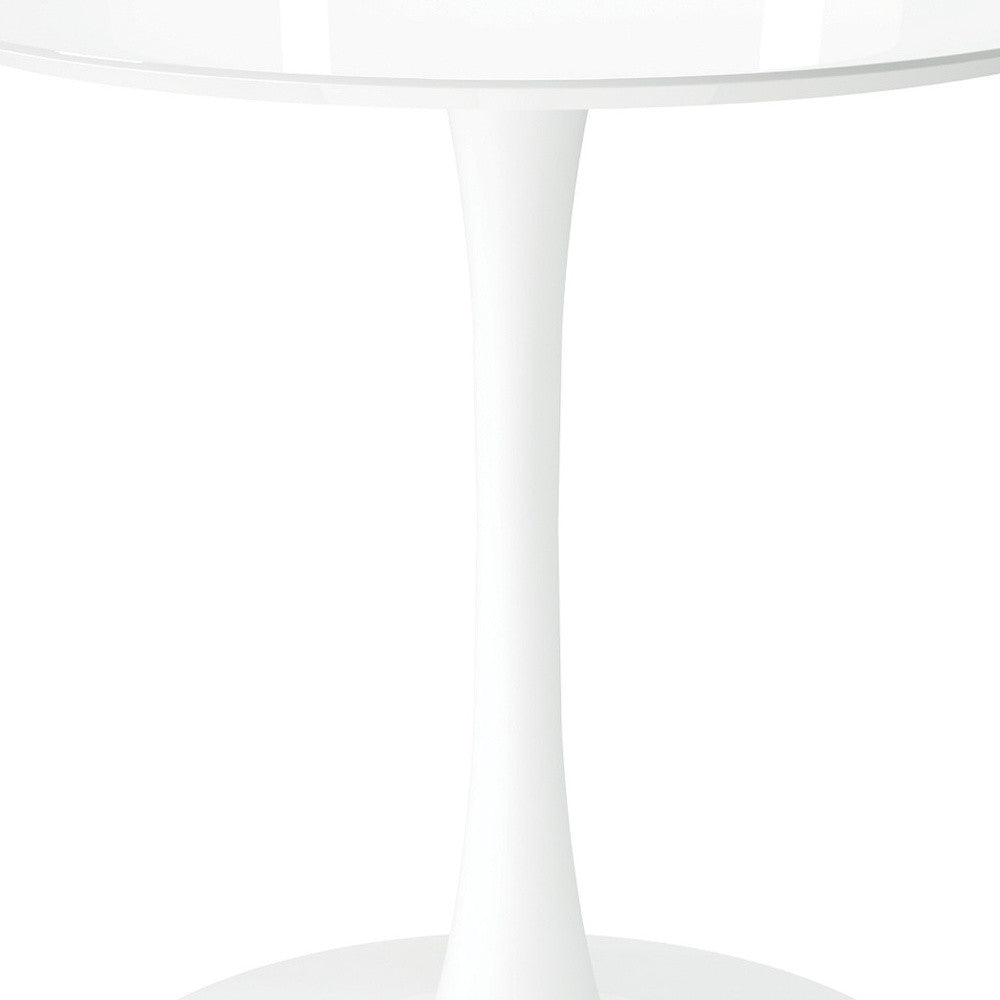 32" White Metal Dining Table-6