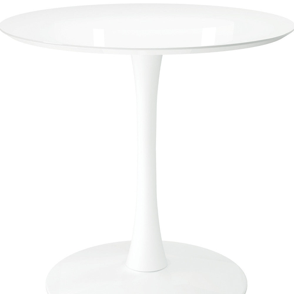 32" White Metal Dining Table-5