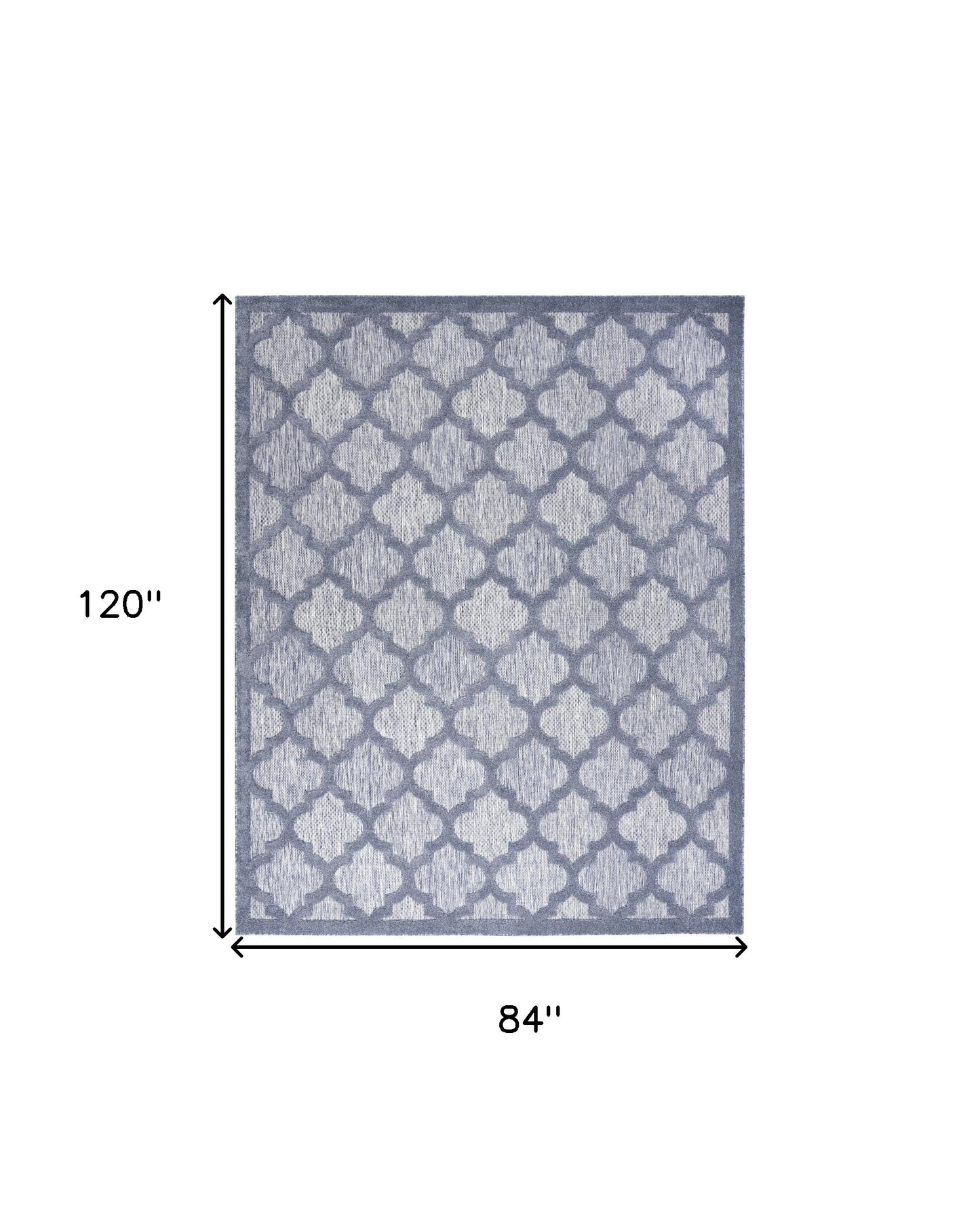 7' X 10' Blue Indoor Outdoor Area Rug-1