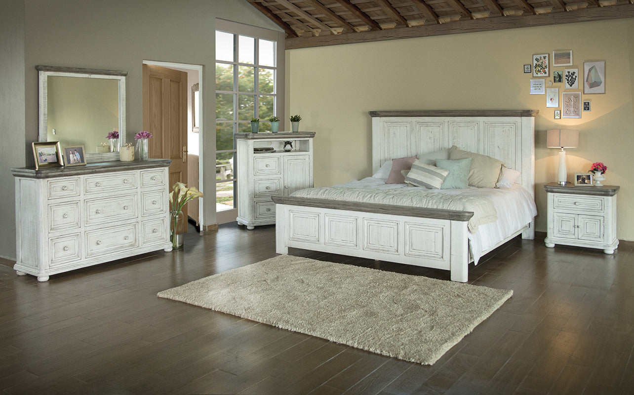 39" Off White Solid Wood Three Drawer Gentlemans Chest-5