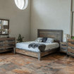 37" Brown and Gray Solid Wood Three Drawer Chest-4