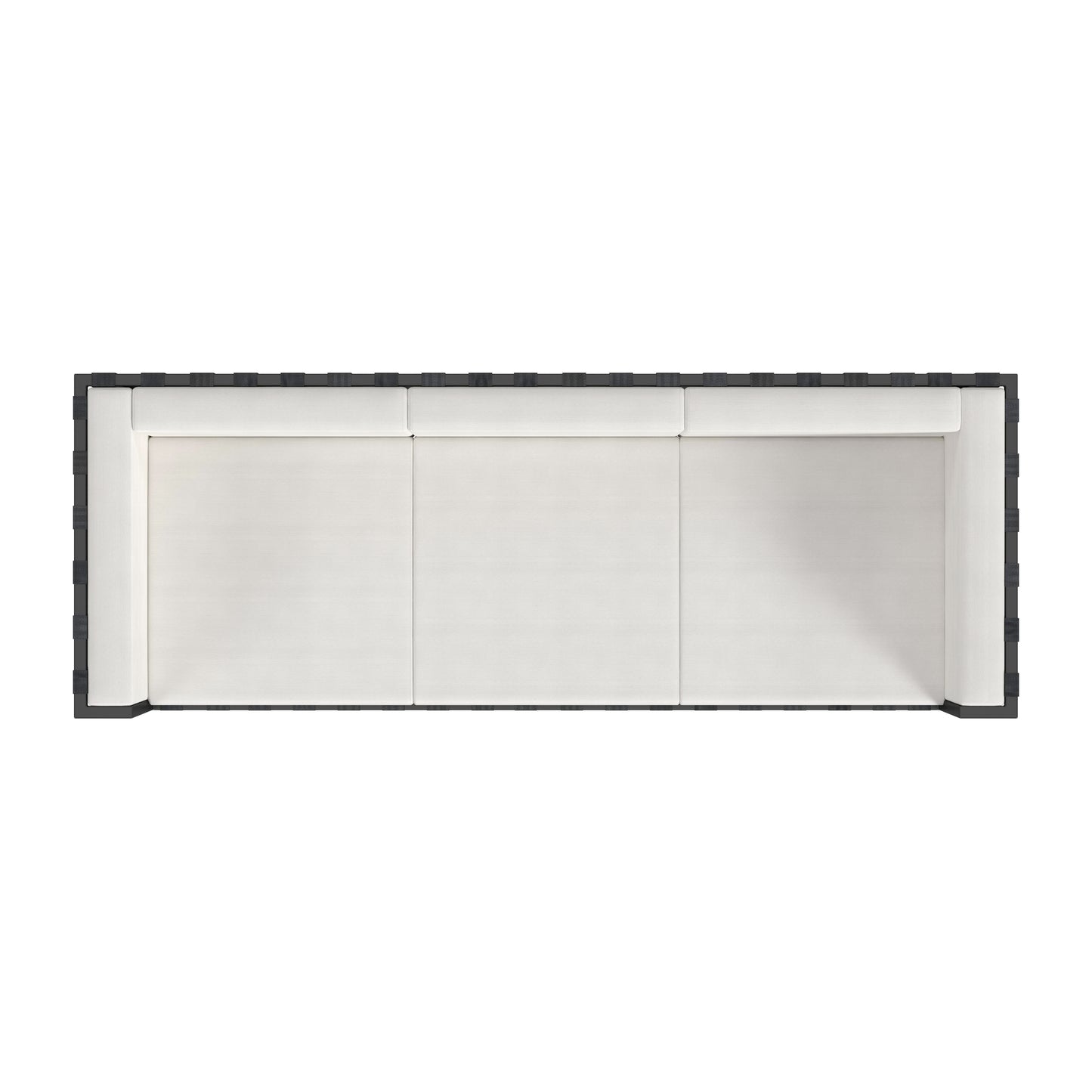 77" Black Iron and Cushions Patio Sofa-5