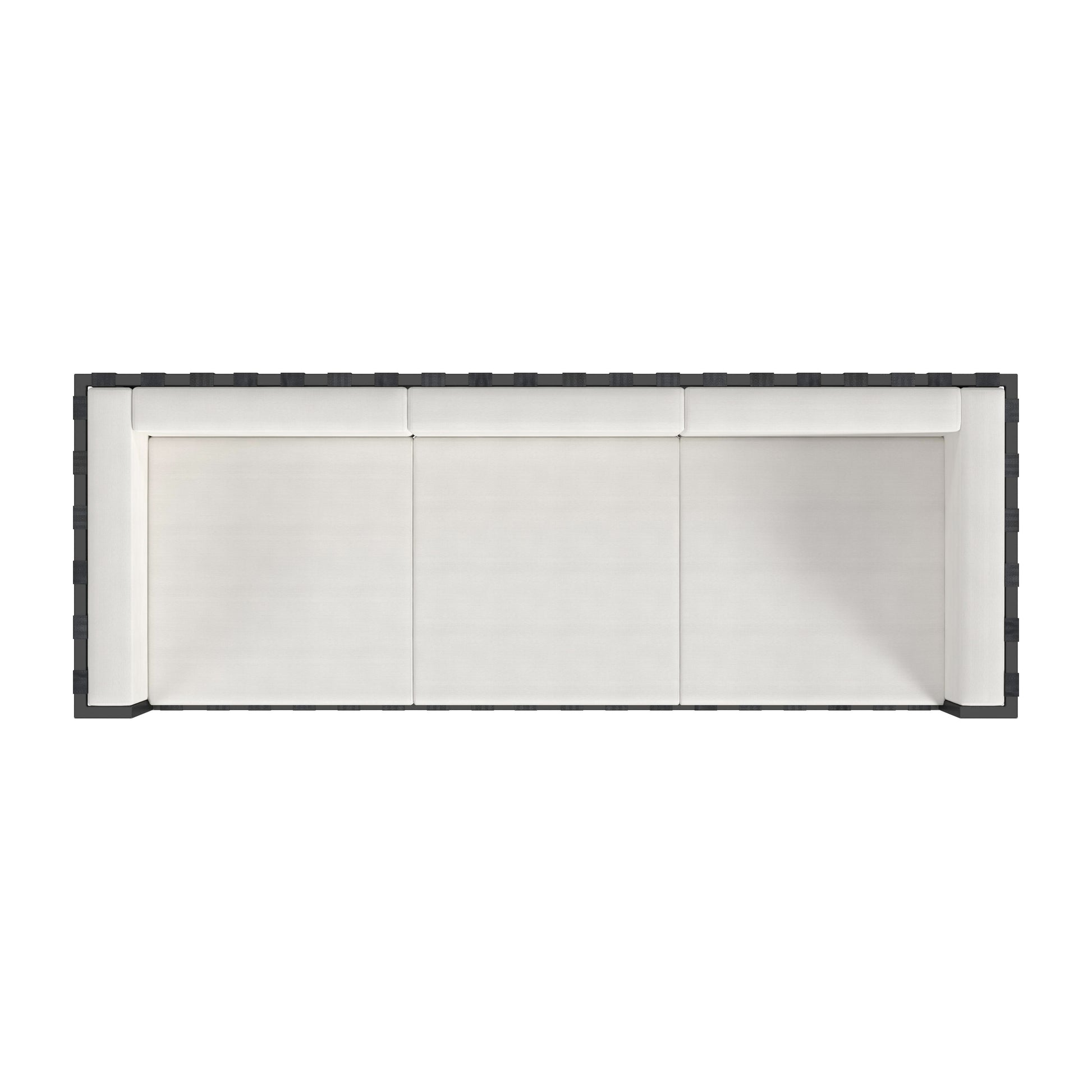 77" Black Iron and Cushions Patio Sofa-5