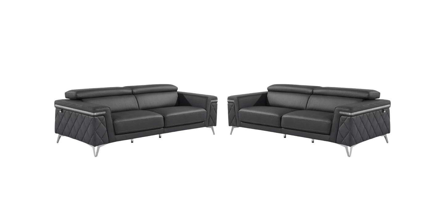 Two Piece Gray Four Person Seating Set-1