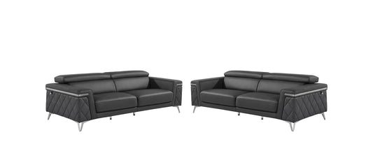 Two Piece Gray Four Person Seating Set-1