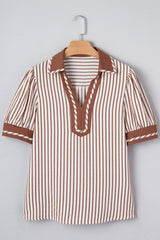 Romina Short Bubble Sleeve Blouse