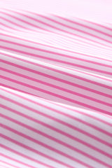 Stripe Smocked Long Sleeve Button-Up Shirt