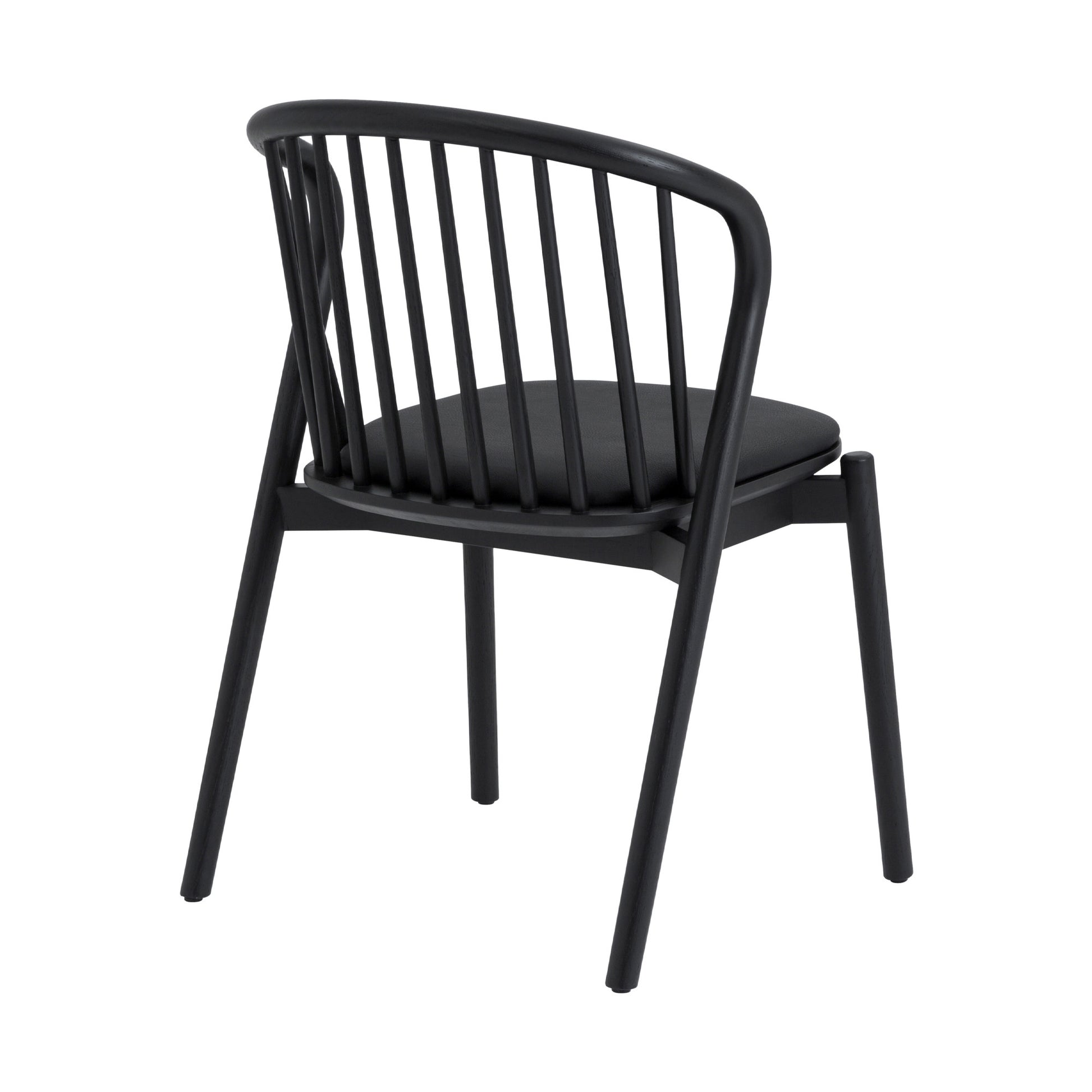 Six Piece Black Round Dining Set with Four Chairs and Sideboard-3