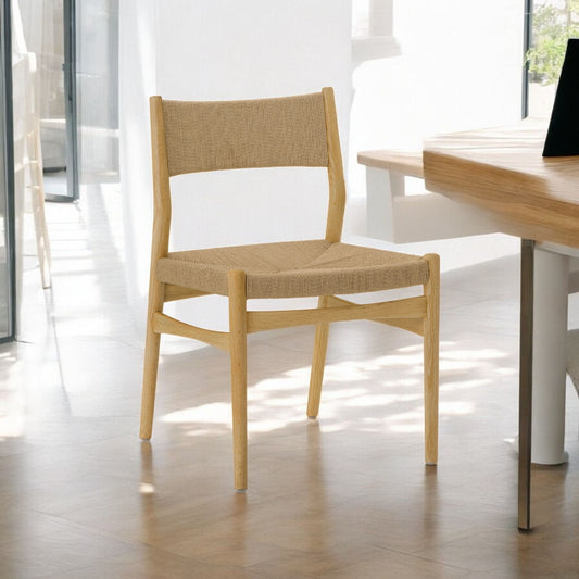 Five Piece Oak Oval Dining Set with Four Chairs-1