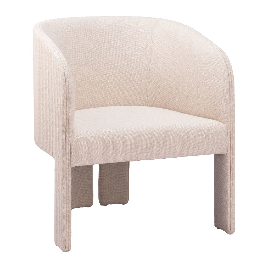 25" Beige Upholstered Arm Chair-5