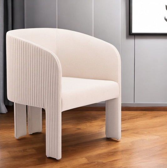 25" Beige Upholstered Arm Chair-1