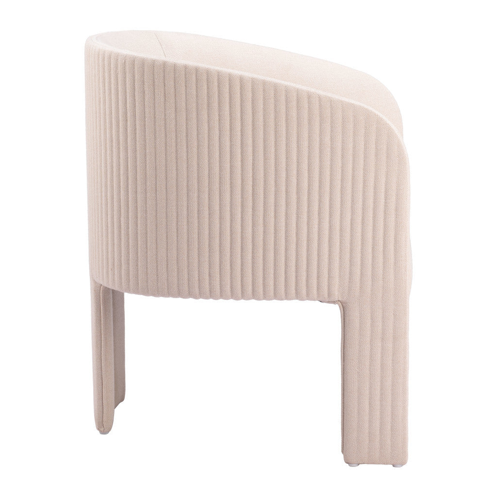25" Beige Upholstered Arm Chair-2