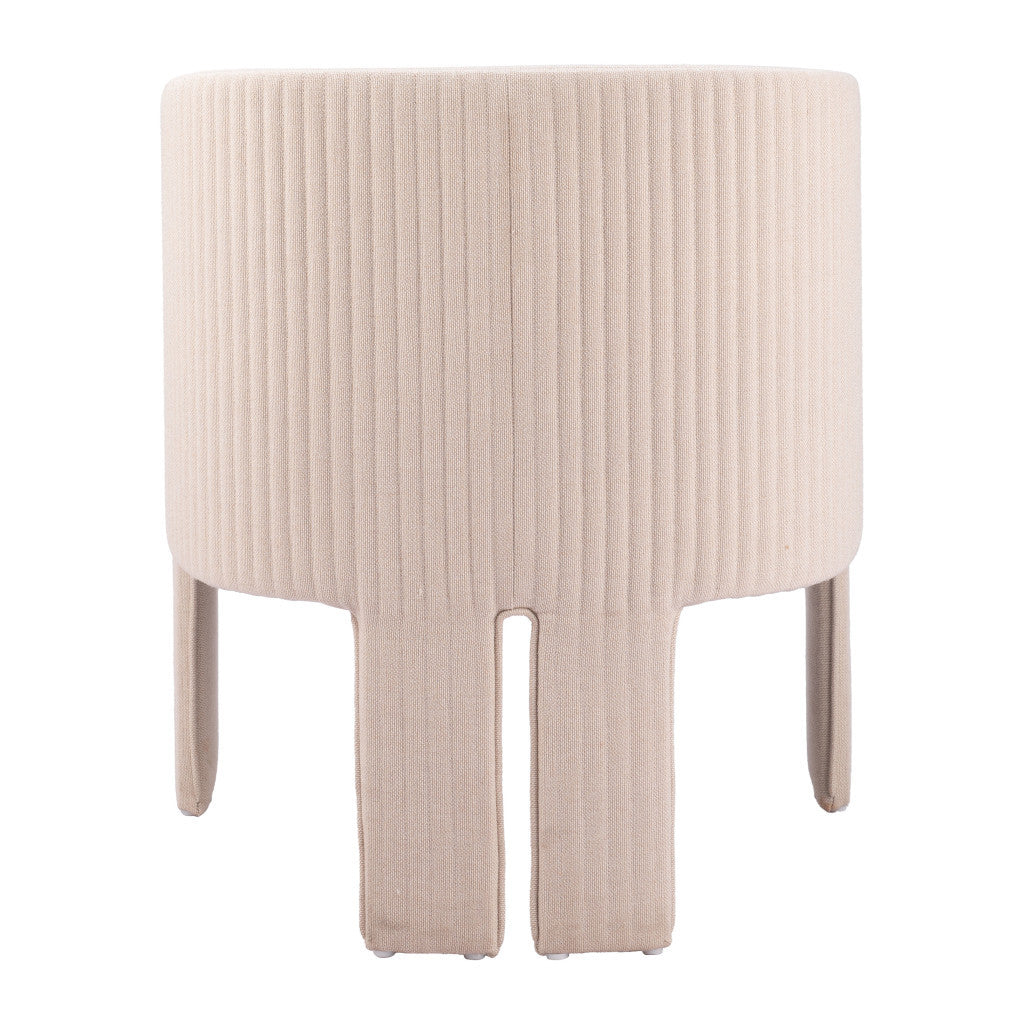 25" Beige Upholstered Arm Chair-4