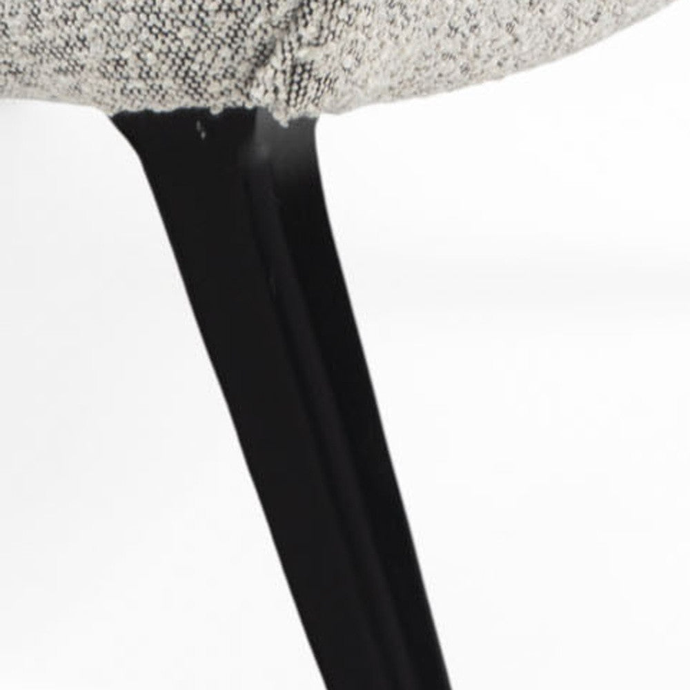 32" Gray and Black Tufted Boucle Lounge Chair-8