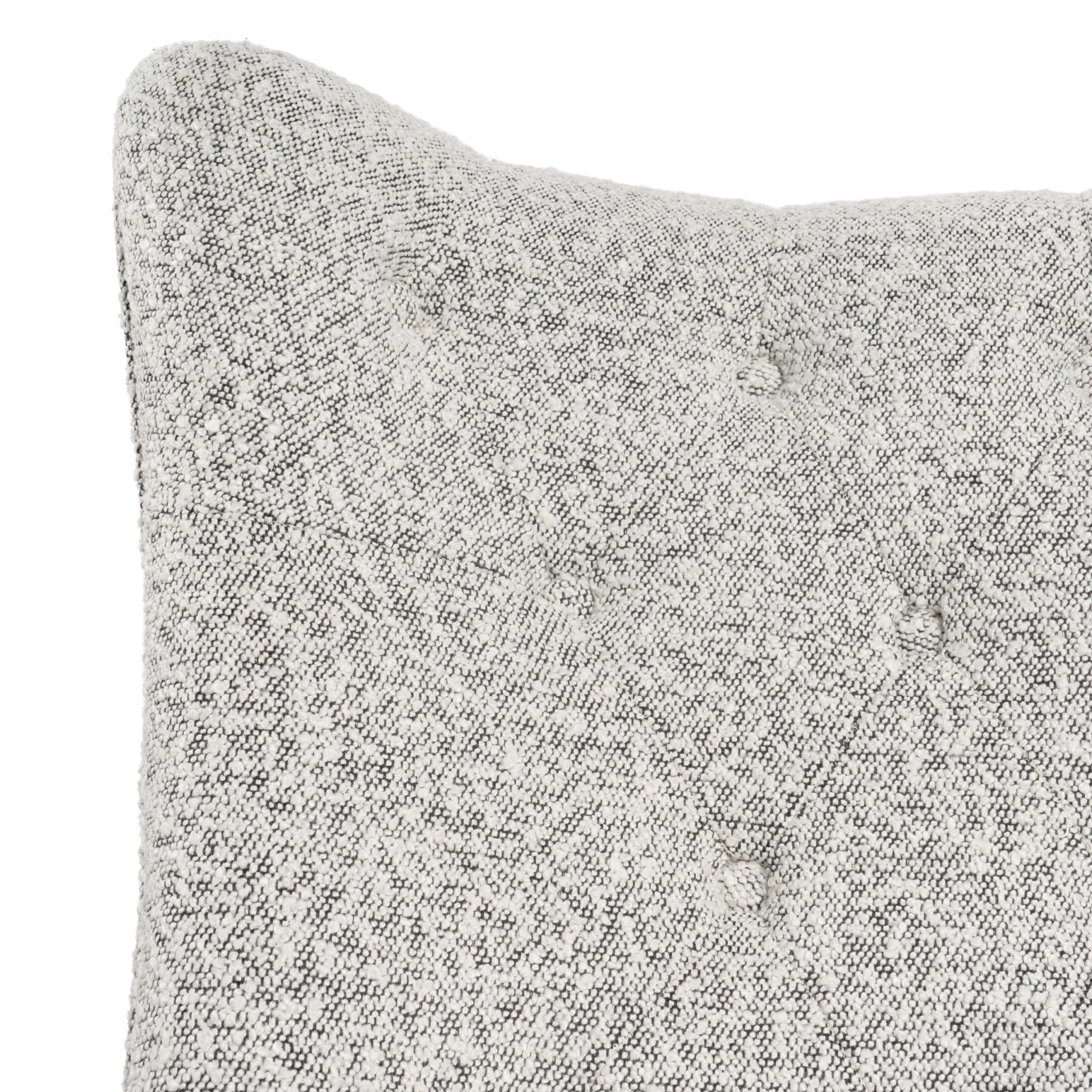 32" Gray and Black Tufted Boucle Lounge Chair-5